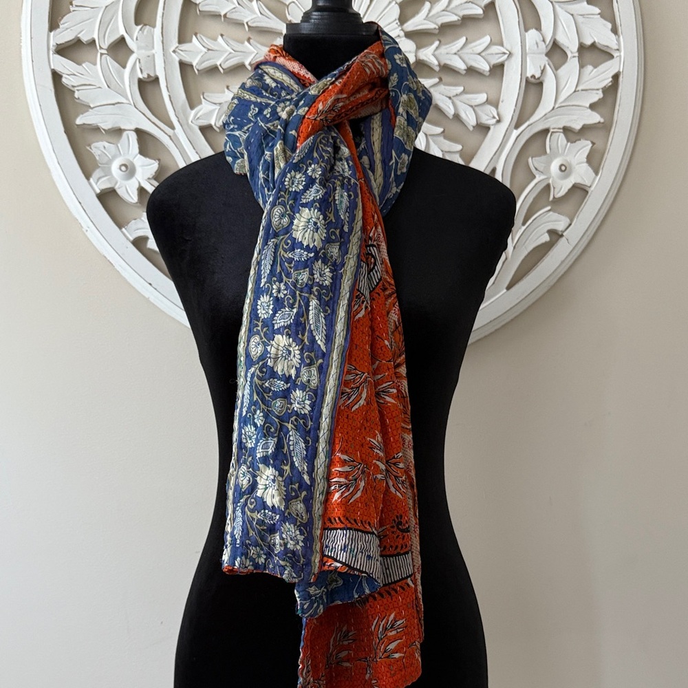 Fair Trade recycled saree scarf